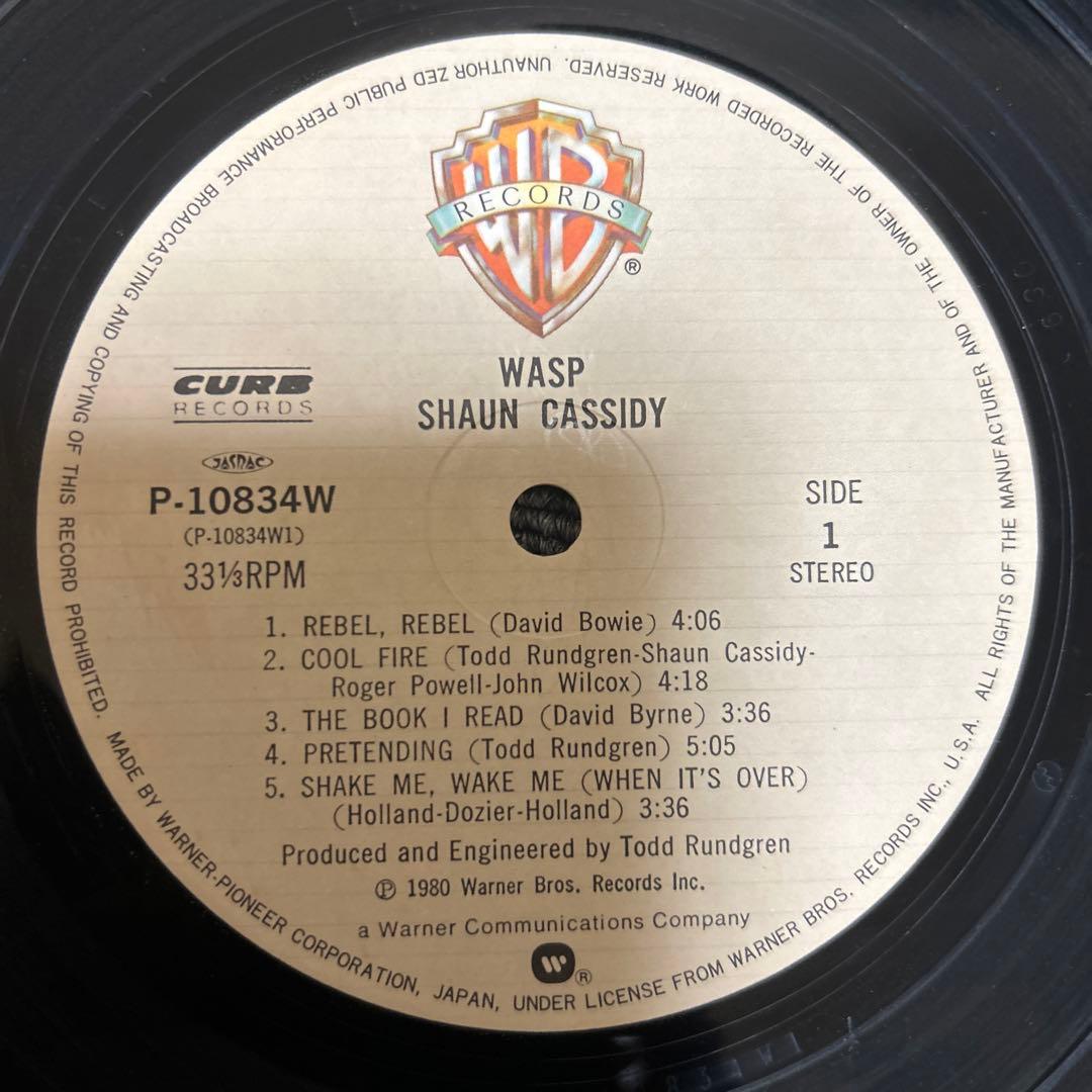 Shaun Cassidy - Wasp LP Vinyl 1980 Japan Todd Rundgren Production w/ Liner