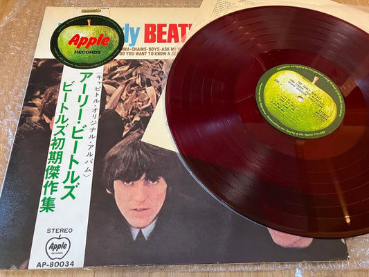 The Beatles - The Early Beatles LP Rare Red Vinyl Japan Apple AP-80034 Obi