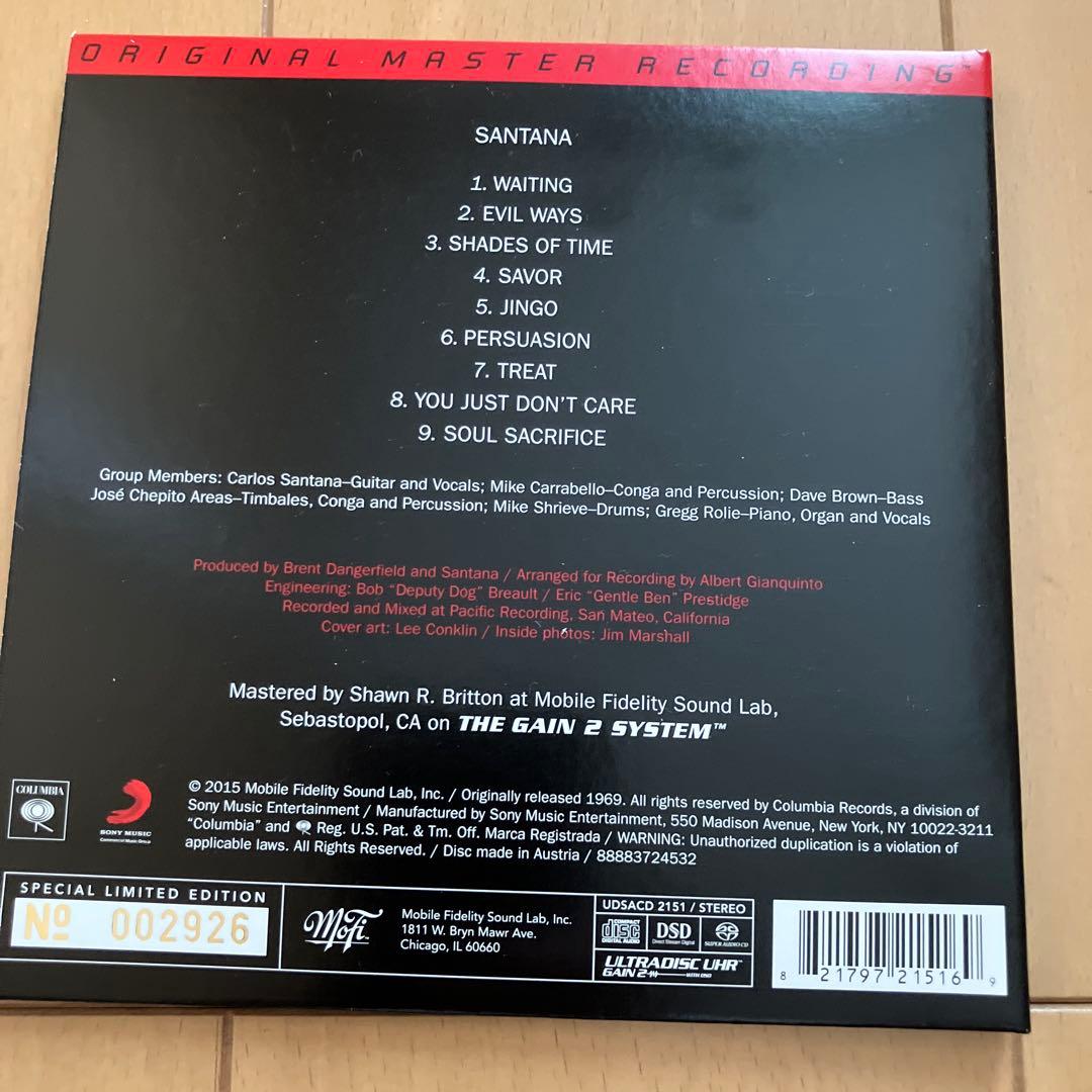 Santana - Santana Hybrid SACD Mobile Fidelity Sound Lab MoFi Limited Edition