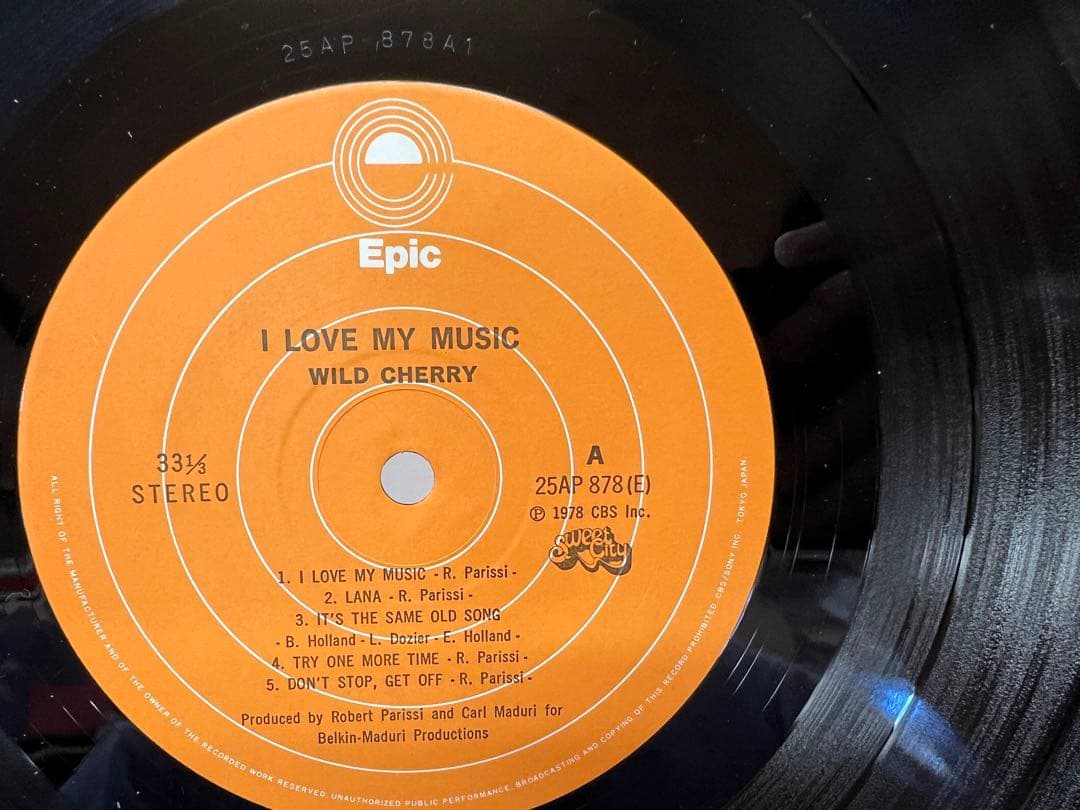 Wild Cherry - I Love My Music LP Japan 1978 1A1/1A1 Pressing w/Obi Funk Soul
