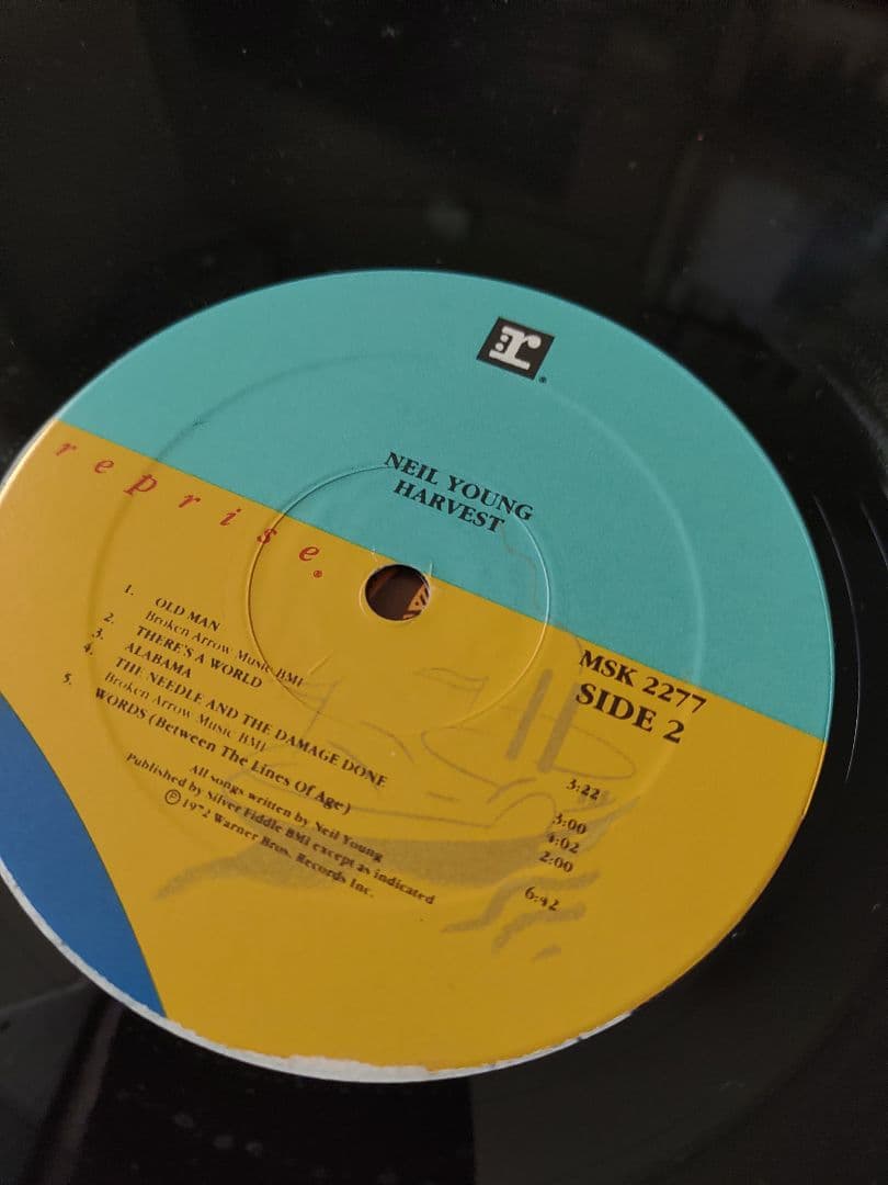 Neil Young - Harvest LP, Rare Two-Tone Label, US Pressing MSK 2277