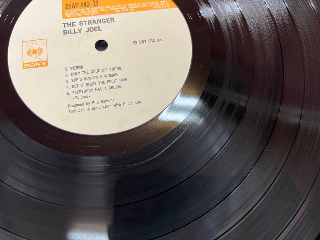 Billy Joel The Stranger LP 1977 Japan Original Pressing 25AP-843 w/ OBI