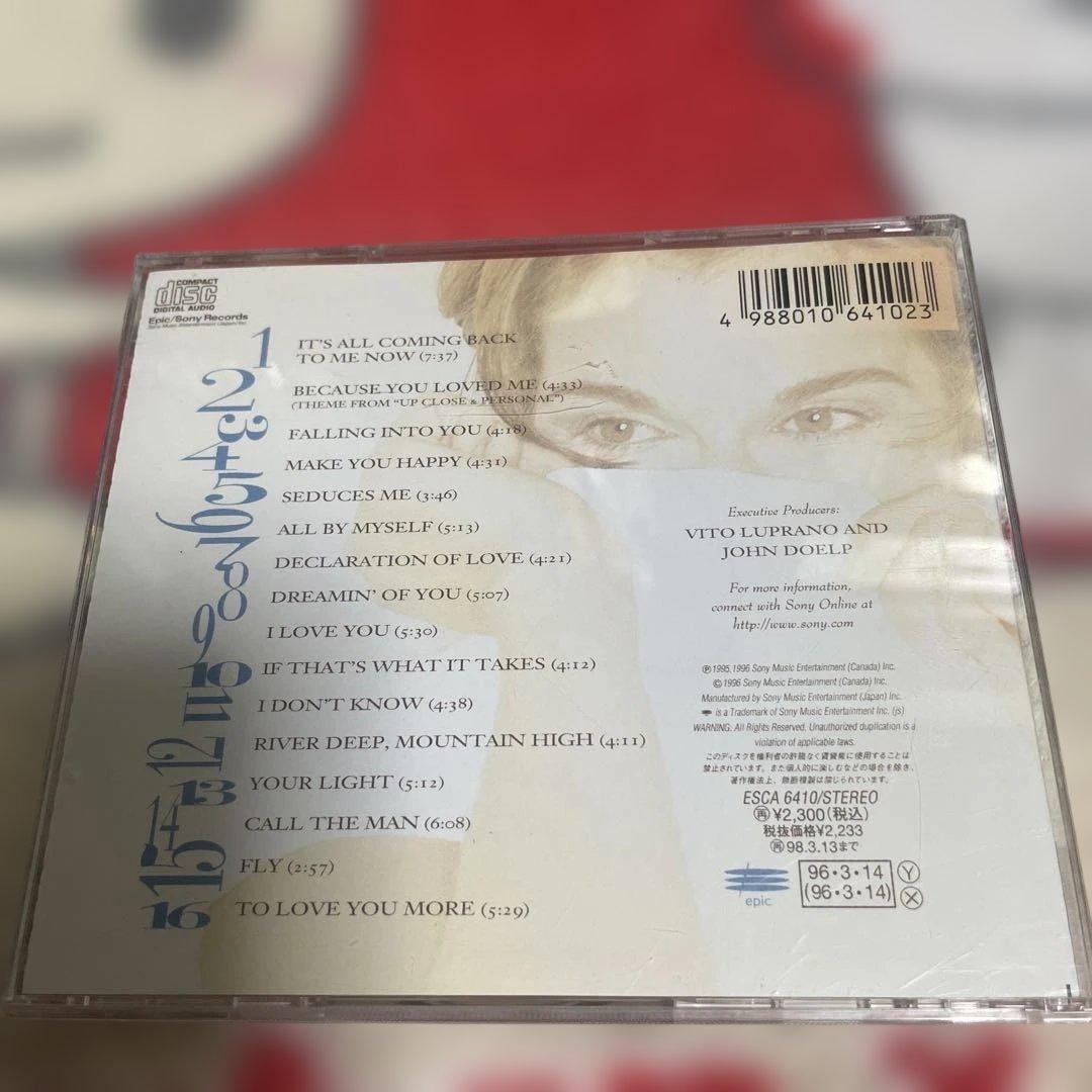 Celine Dion Falling Into You CD Japan Press 1996 Epic ESCA 6410 Incl Bonus Track