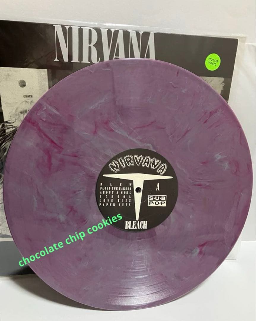 Nirvana Bleach LP Purple Marble Color Vinyl Sub Pop Grunge Record