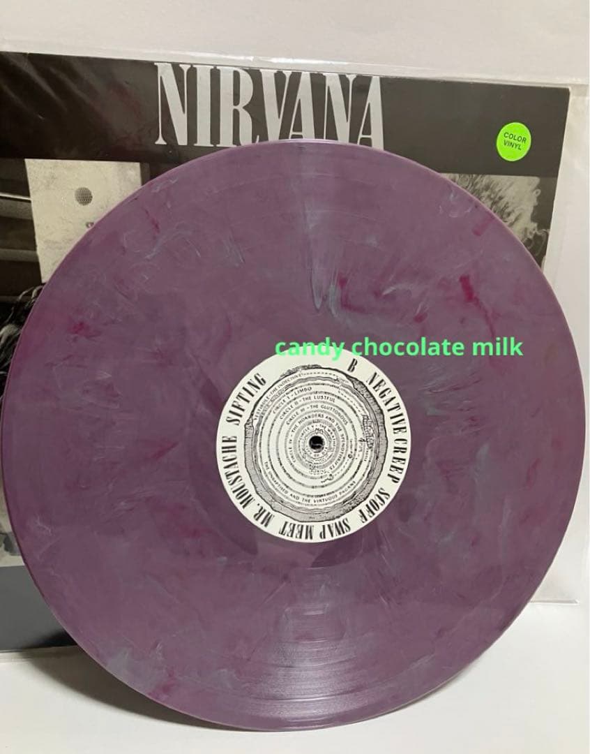 Nirvana Bleach LP Purple Marble Color Vinyl Sub Pop Grunge Record