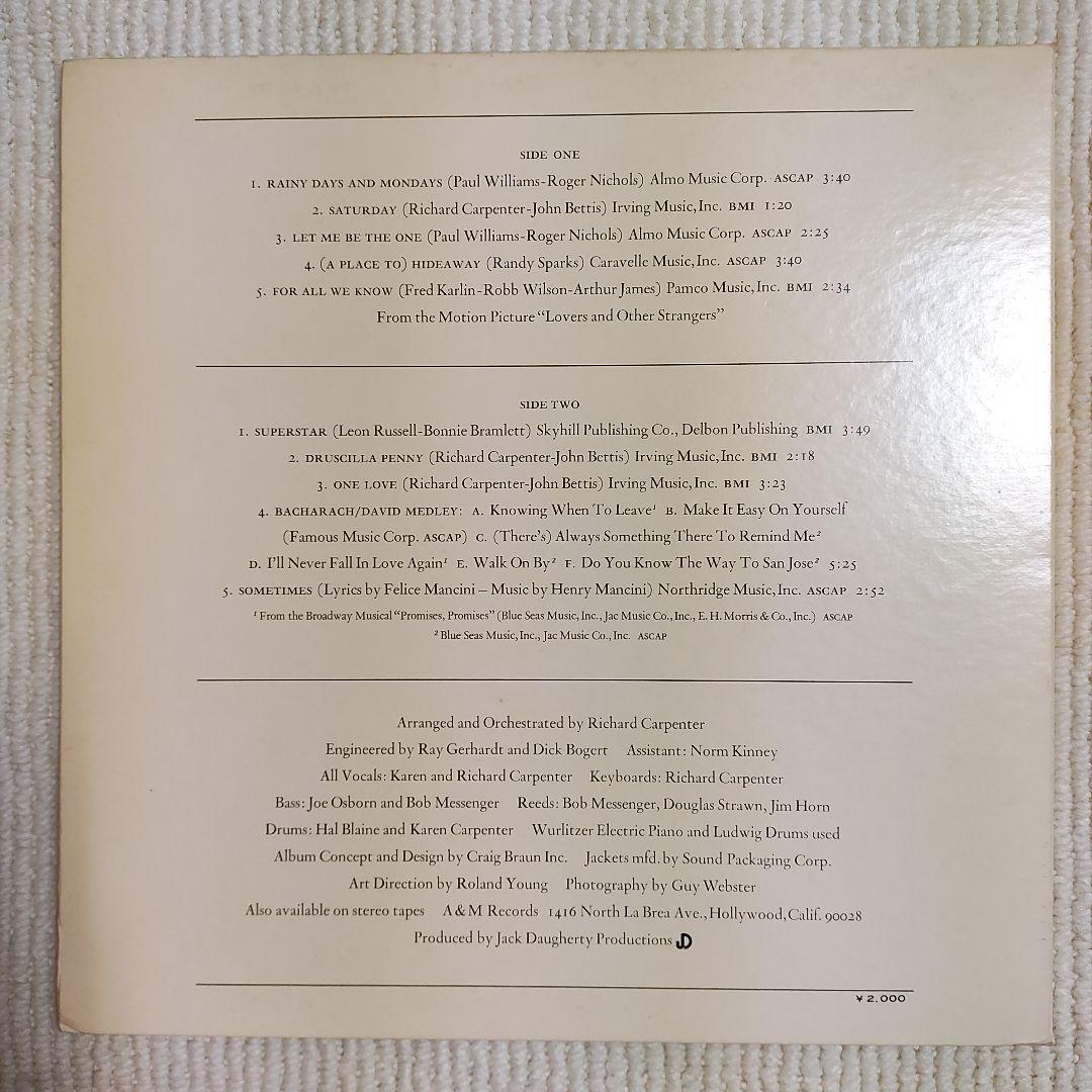 Carpenters - Superstar / Carpentry Vol. 3 Japan LP AML 92 Gatefold Original