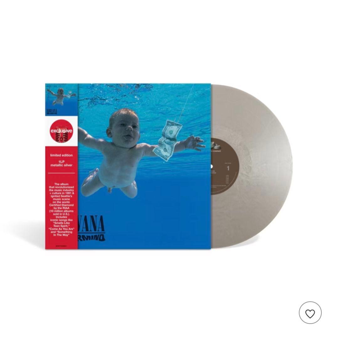 Nirvana Nevermind LP Target Exclusive Metallic Silver Vinyl Limited Edition