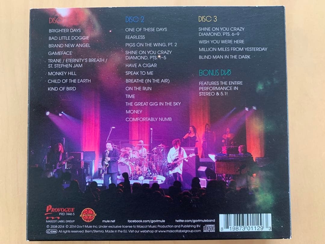 Gov't Mule Dark Side of the Mule Limited Edition 3CD+DVD Package Import