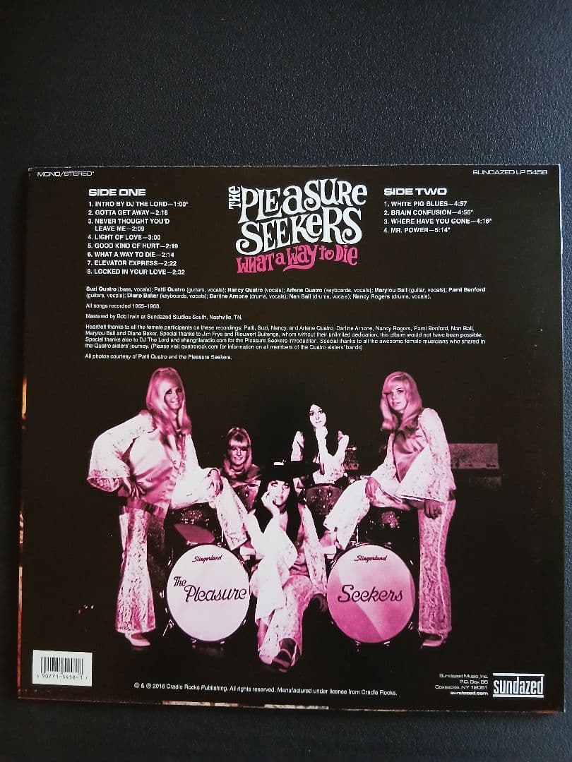 The Pleasure Seekers What A Way To Die Vinyl LP Pink Wax Sundazed Garage Rock