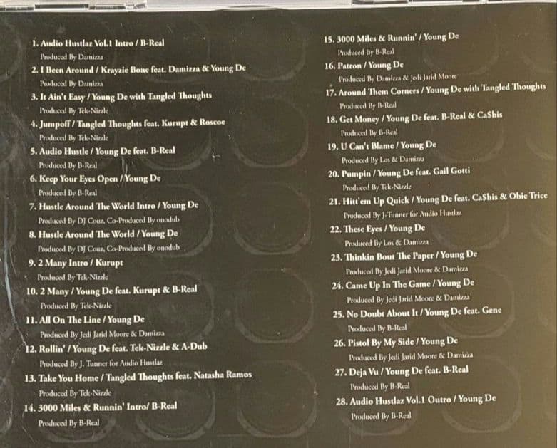 DJ Couz Presents Young De - Audio Hustlaz Vol.1 CD+DVD Japan Press with OBI