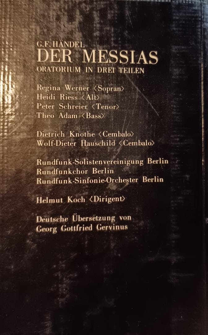 Helmut Koch Handel Messiah 3LP Box Set Eterna Japan ET-3017-19 Classical Vinyl