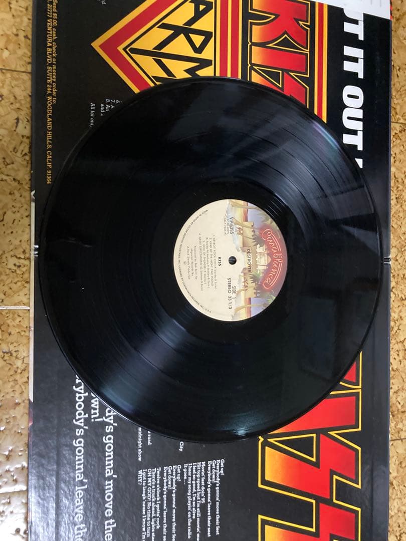 KISS Destroyer Japan LP Vinyl Record w/ Obi Strip & Insert Hard Rock Classic