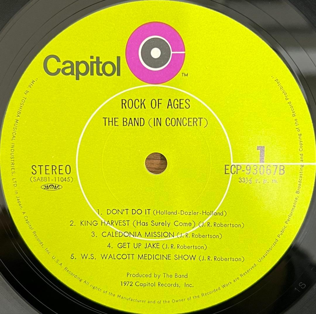 The Band - Rock Of Ages: The Band In Concert 2LP Japan Obi + Booklet ECP-93067B