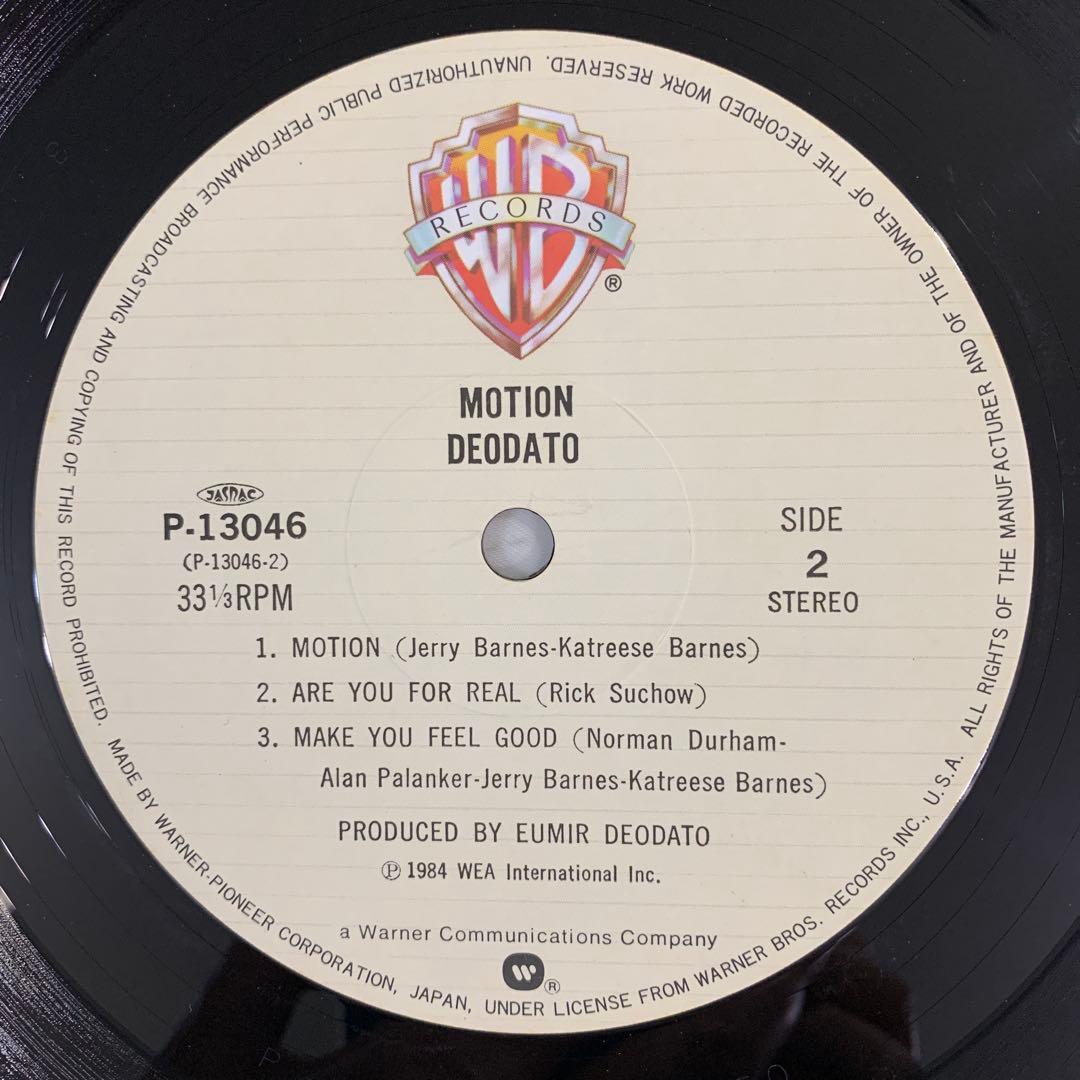 Deodato - Motion LP Vinyl 1984 Japan Warner Bros. P-13046 with Obi