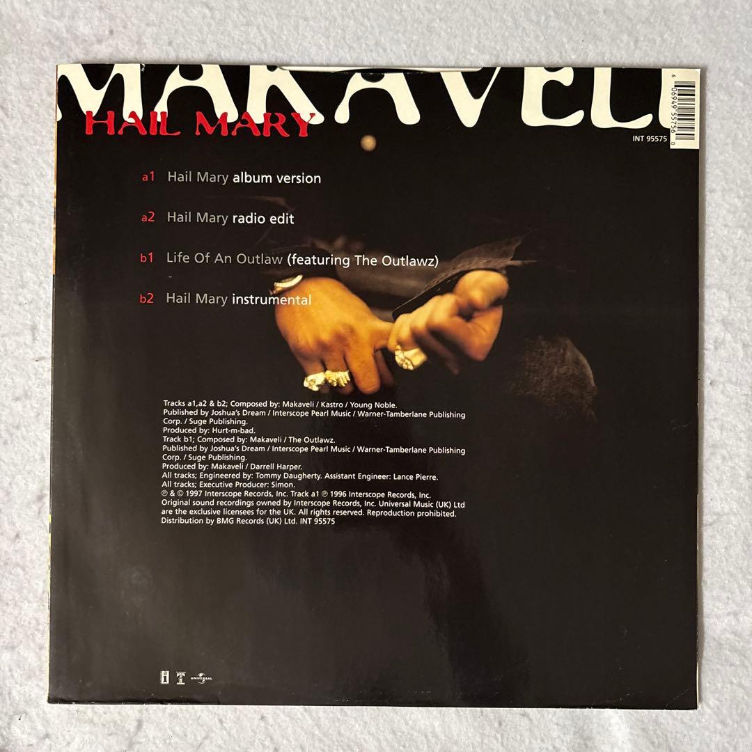 Makaveli 2Pac - Hail Mary 12" Single 1997 Hip Hop Classic Interscope Records