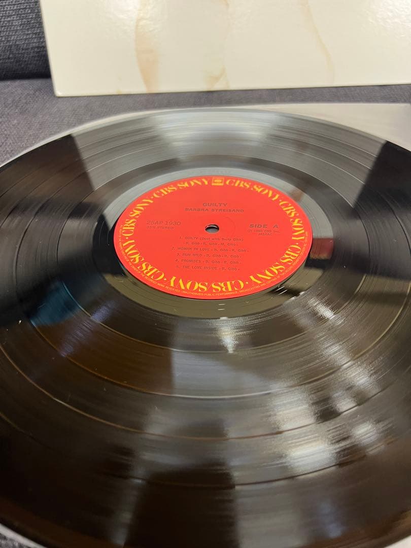 Barbra Streisand Guilty LP 1980 Japan Pressing with Obi Strip Pop Vinyl Record