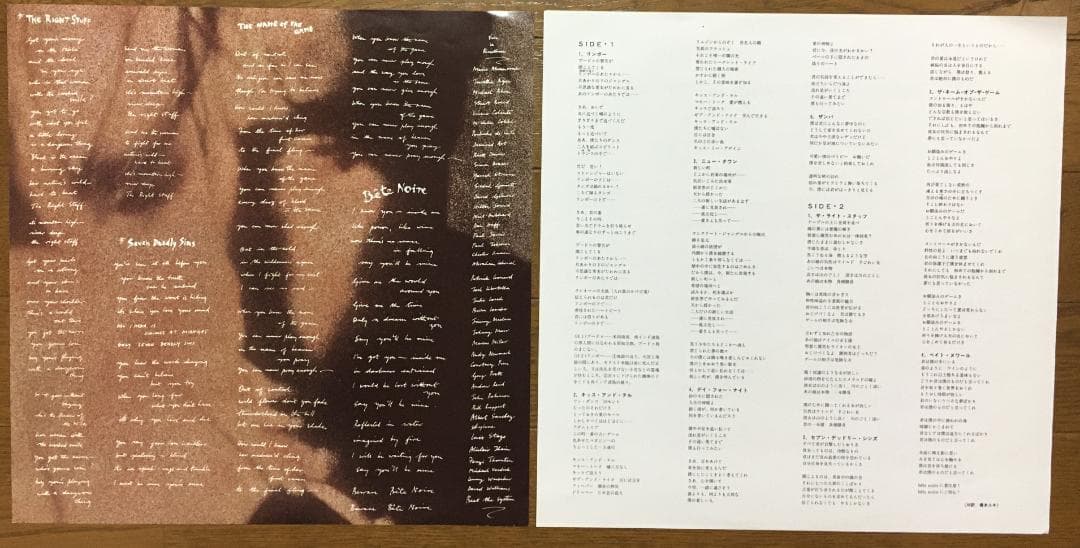 Bryan Ferry - Bête Noire - 1987 Japan LP Vinyl with Obi and Liner Notes