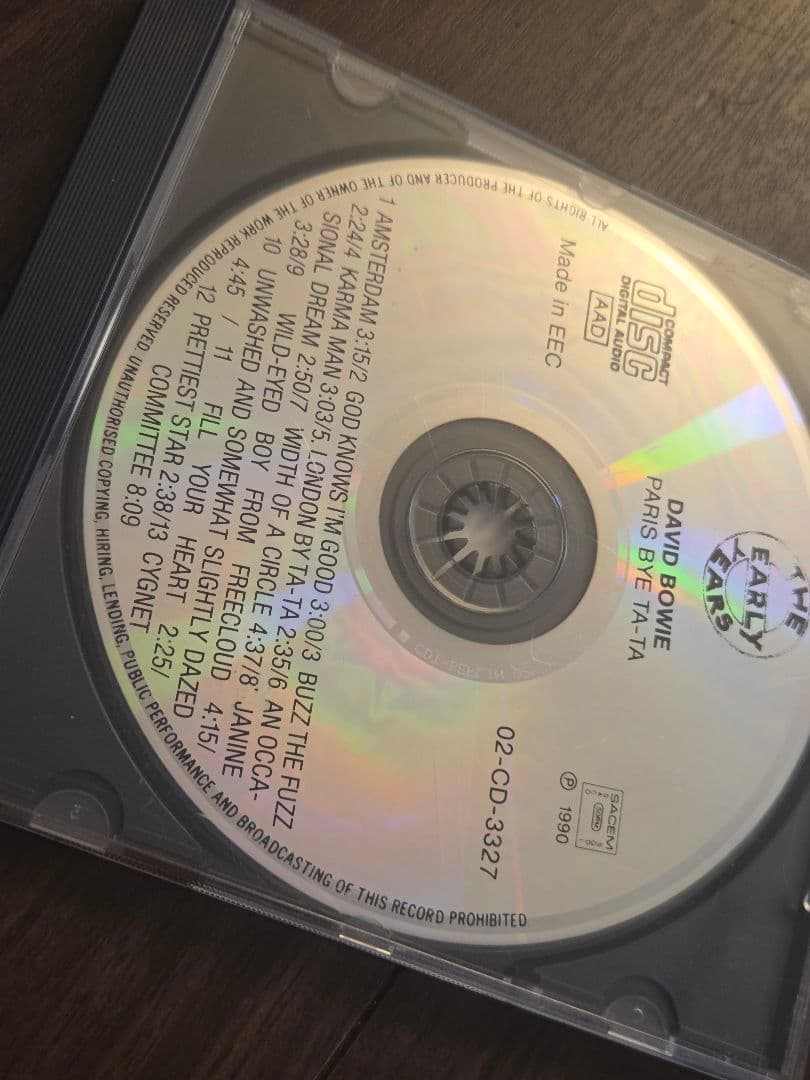 David Bowie Paris Bye Ta-Ta CD 1990 Live Recording Rare Early Years Edition