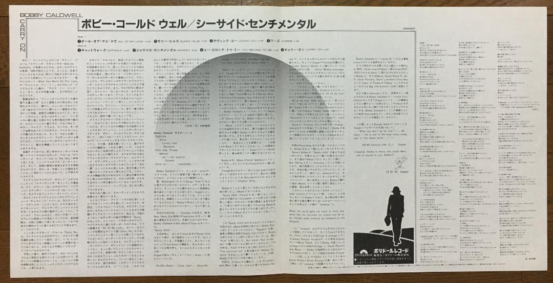 Bobby Caldwell - Carry On LP Japan Pressing AOR City Pop w/ OBI & Liner Notes