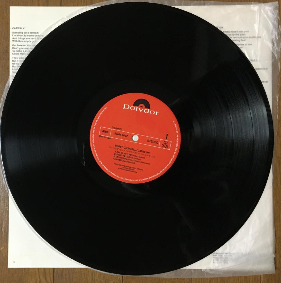 Bobby Caldwell - Carry On LP Japan Pressing AOR City Pop w/ OBI & Liner Notes