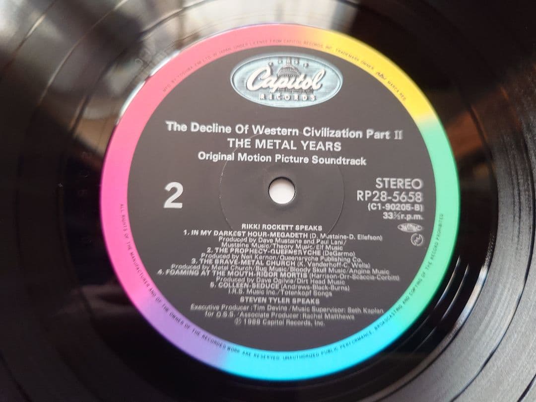 The Decline of Western Civilization Part II: The Metal Years Japan LP Vinyl OBI
