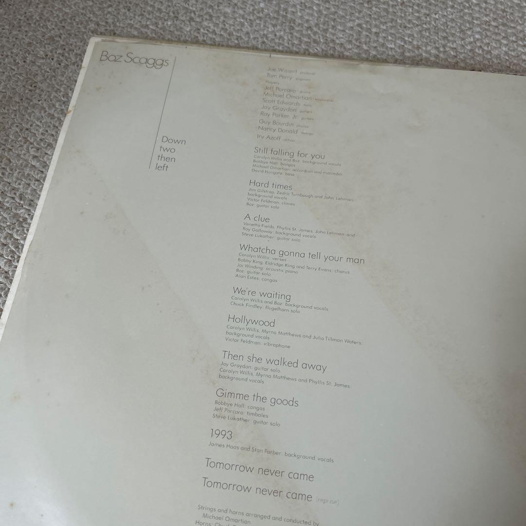 Boz Scaggs Down Two Then Left LP Vinyl Record Japan 1977 CBS/Sony w/ Obi