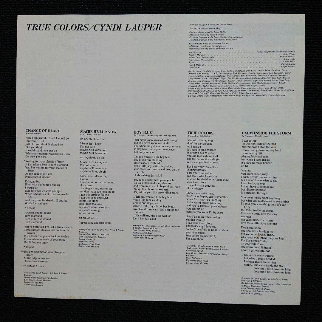Cyndi Lauper - True Colors - Japan LP Vinyl 1986 Epic/Sony 28-3P-760 w/Obi