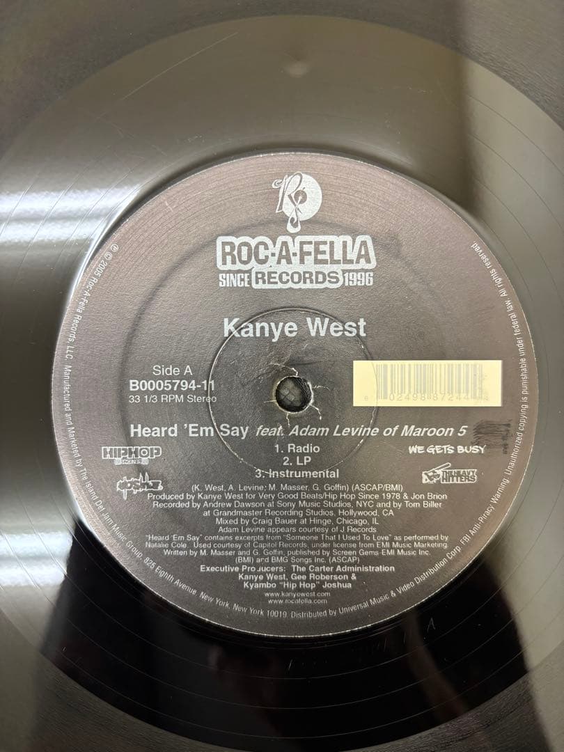 Kanye West - Heard 'Em Say / Touch The Sky 12" Vinyl Hip Hop Roc-A-Fella