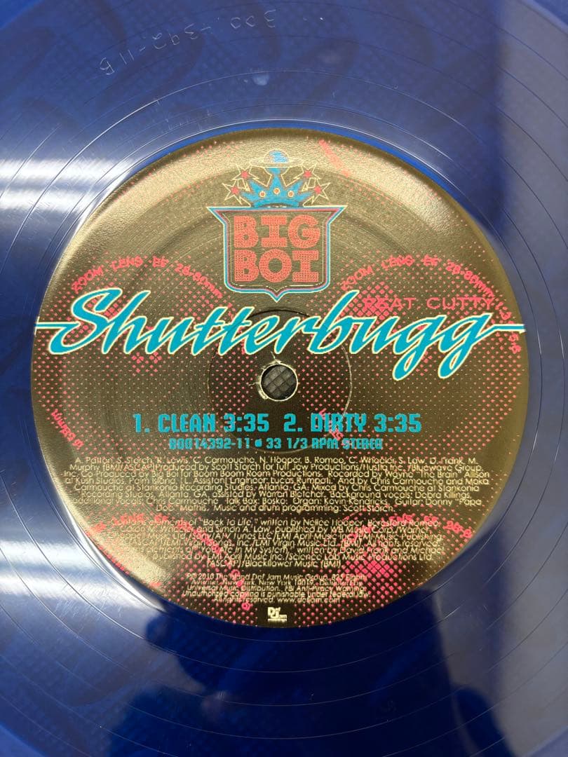 Big Boi Shutterbugg Clear Blue Vinyl 12" HipHop Used | Japansoundstore