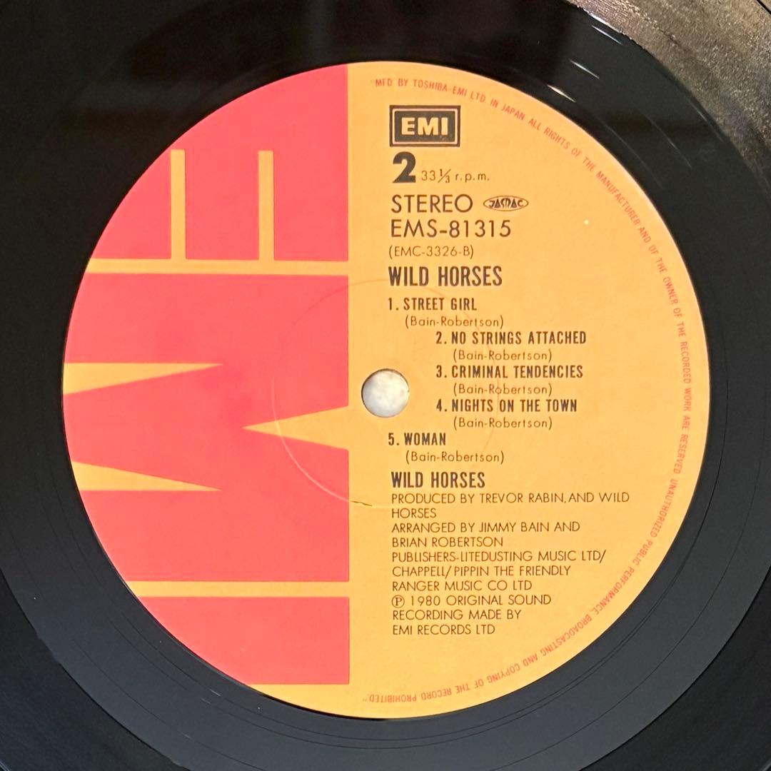 WILD HORSES The First Album LP 1980 Japan Original w/ OBI Hard Rock
