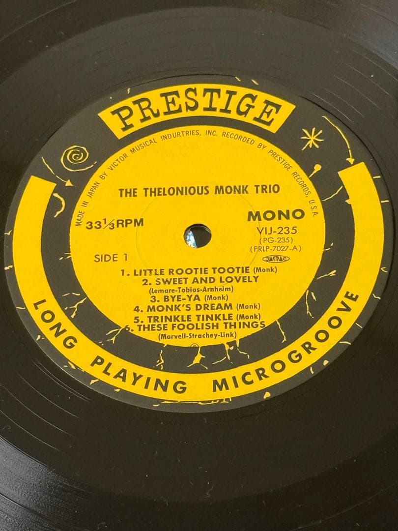 Thelonious Monk Trio - S/T Japan Vinyl LP Prestige Jazz Golden 50 Series VIJ-235
