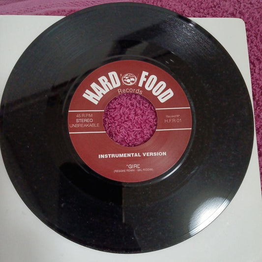 The Beatles - Girl (Reggae Remix - Gal Riddim) 7" Vinyl Record Hard Food H.F.R 0