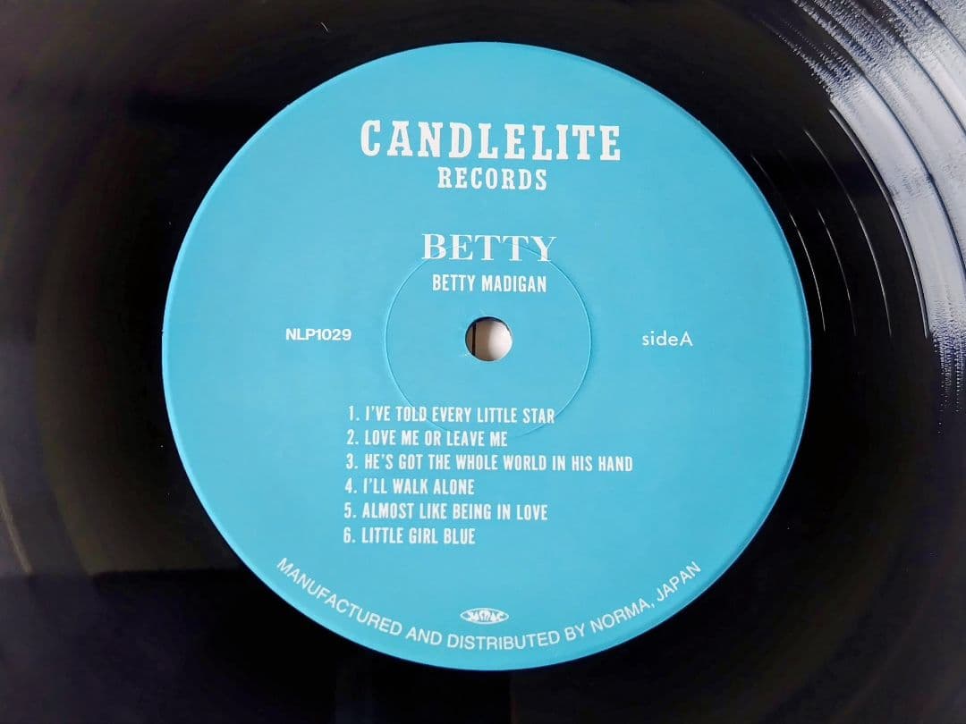 Betty Madigan - Betty 10-inch LP 1998 Japan Reissue Jazz Vocal Norma Candlelite
