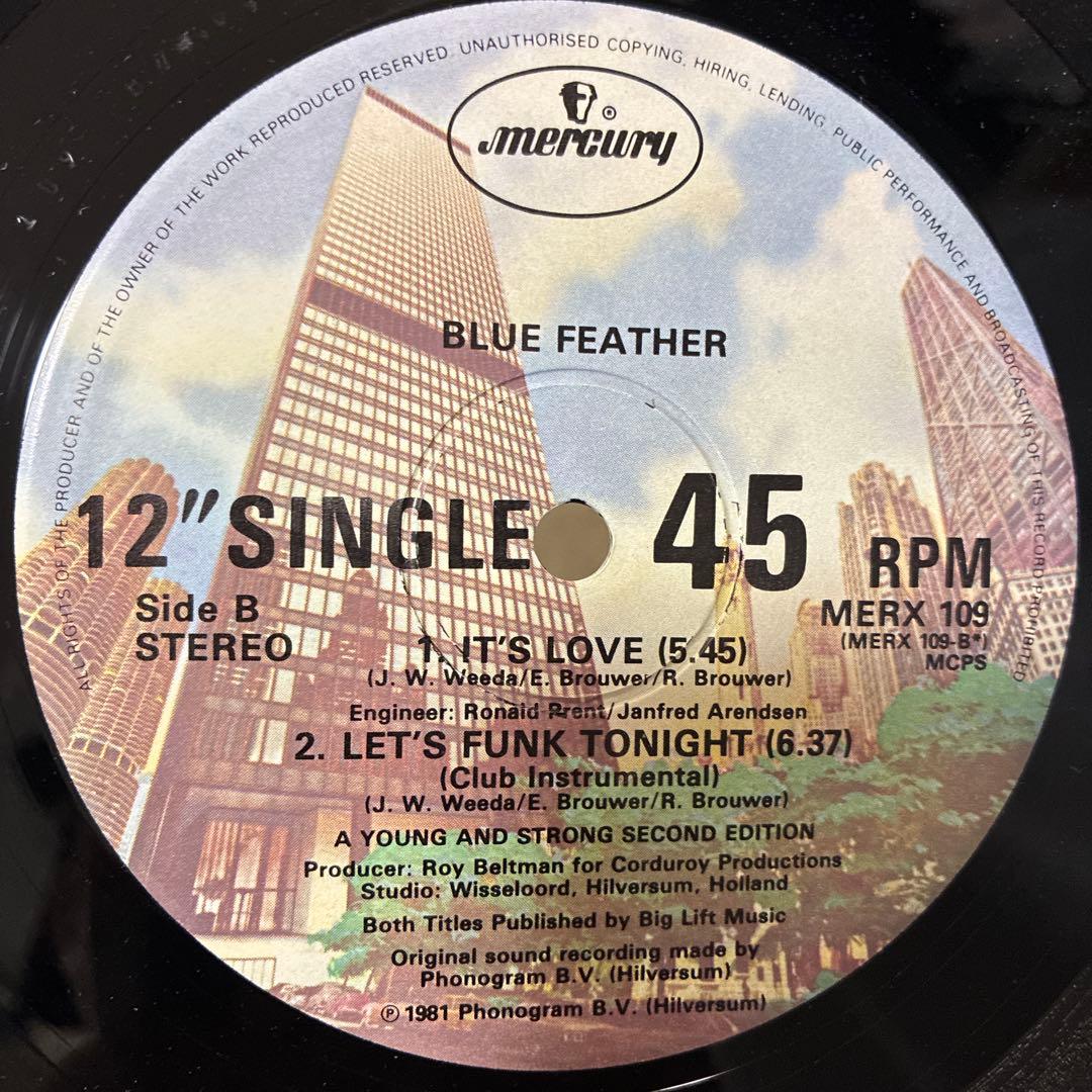 Blue Feather - Let's Funk Tonight 12" Single 1981 Dutch Synth Boogie Modern Soul