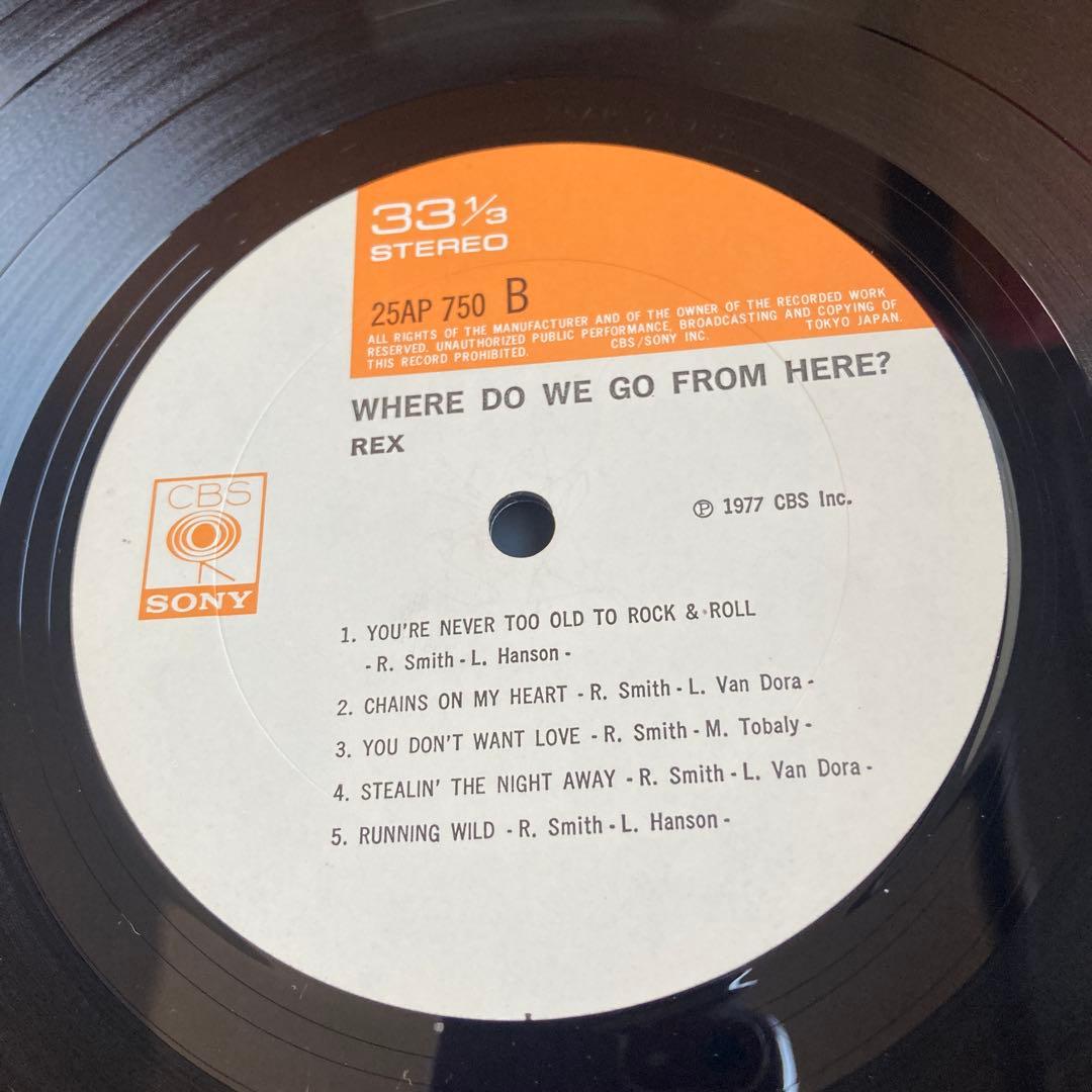 Rex - Where Do We Go From Here LP Japan 1977 CBS/Sony 25AP 750 w/ Obi