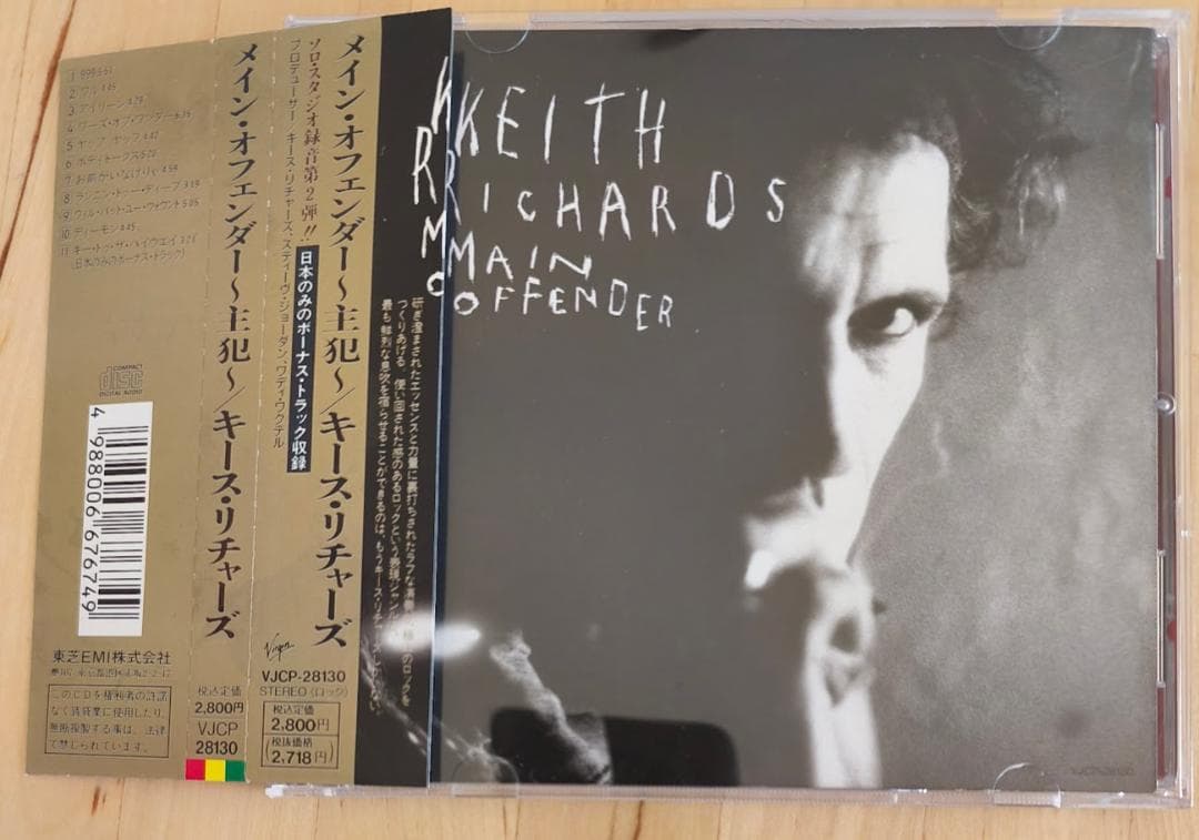 Keith Richards Main Offender CD Japan Press with OBI 1992 Bonus Track VJCP-28130