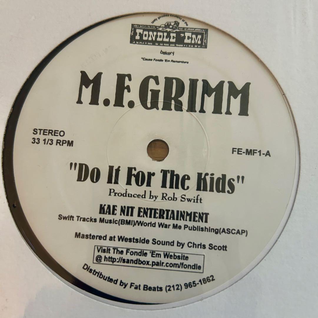 M.F. Grimm - Do It For The Kids 12" Vinyl Rob Swift Fondle 'Em Hip Hop