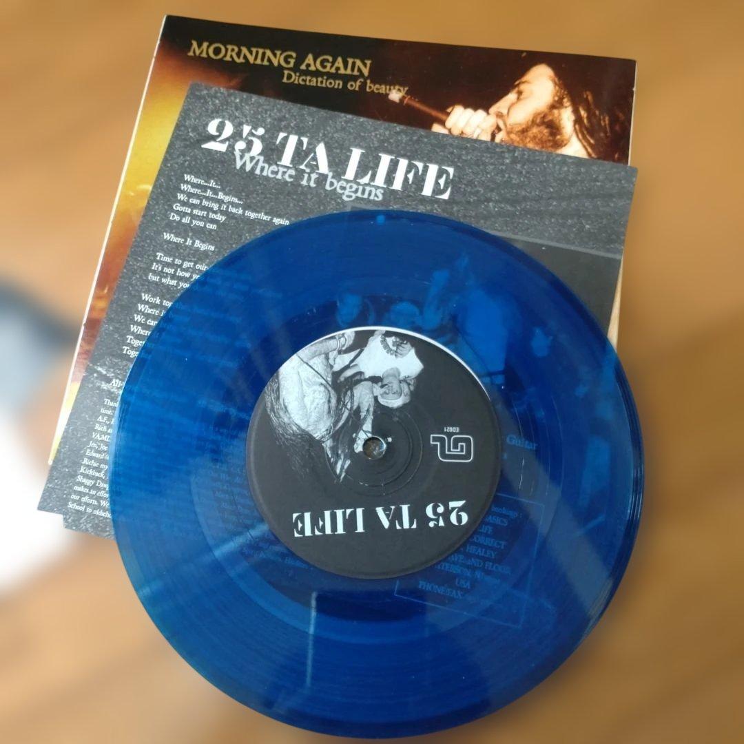 25 TA LIFE / MORNING AGAIN - Never Tear Us Apart 7" Vinyl Split Japan HC Punk