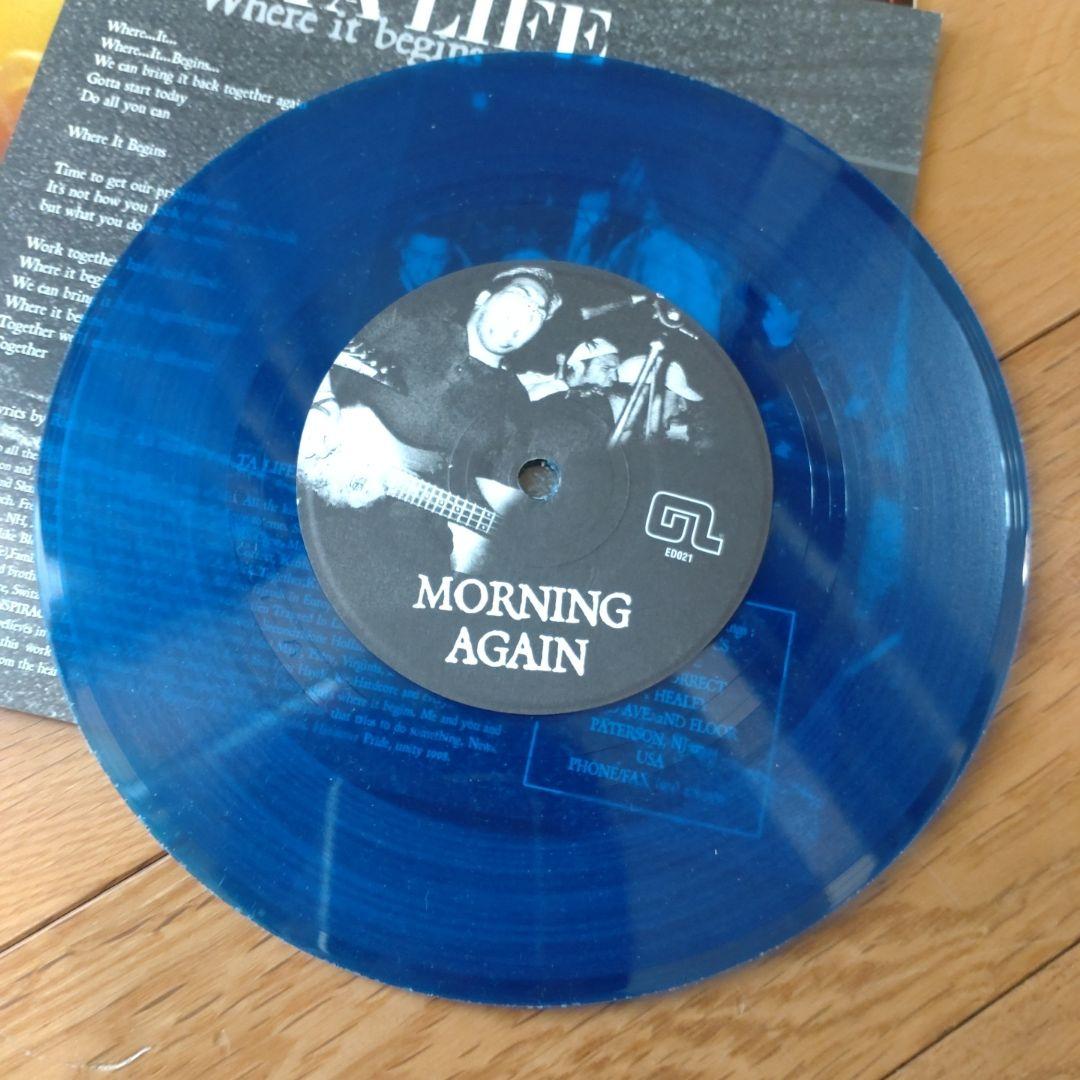 25 TA LIFE / MORNING AGAIN - Never Tear Us Apart 7" Vinyl Split Japan HC Punk