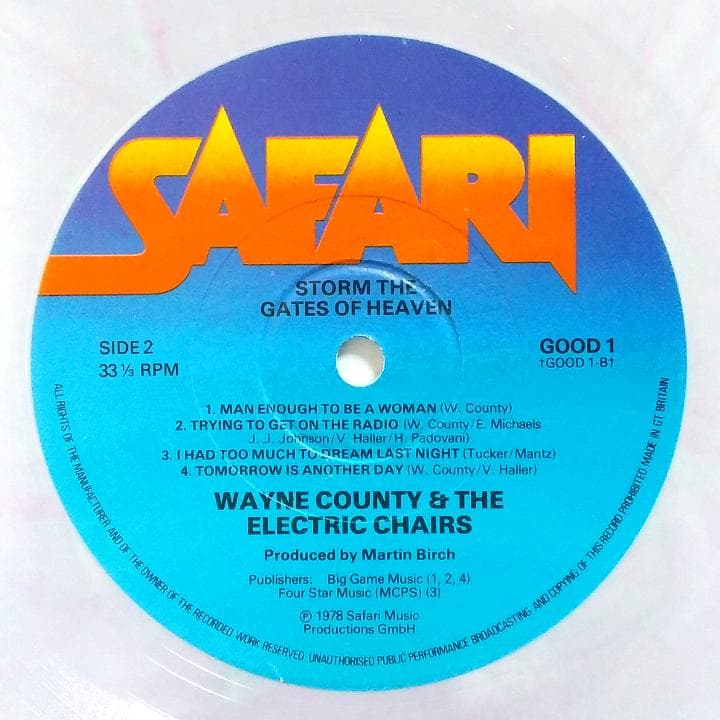 Wayne County & The Electric Chairs UK LP Storm The Gates Of Heaven Used | Japansoundstore