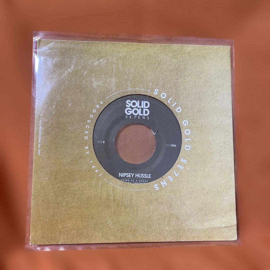 Nipsey Hussle - Down As A Great 7" Vinyl Single Solid Gold Sevens Orange