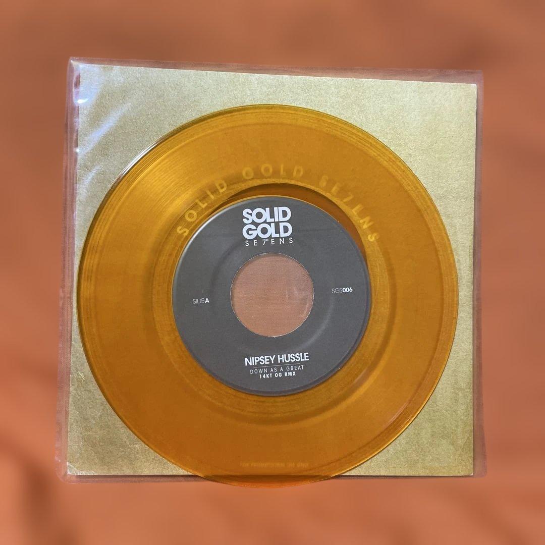 Nipsey Hussle - Down As A Great 7" Vinyl Single Solid Gold Sevens Orange