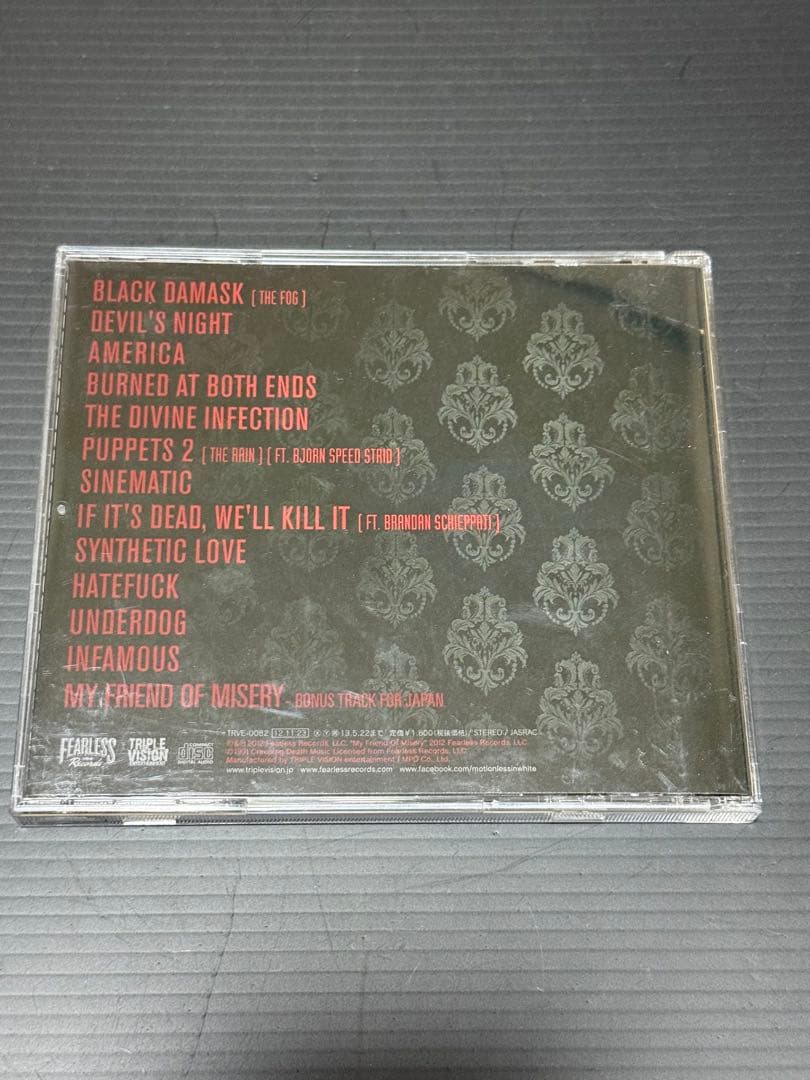 Motionless In White Infamous CD Japan Press 2013 Metalcore Bonus Track