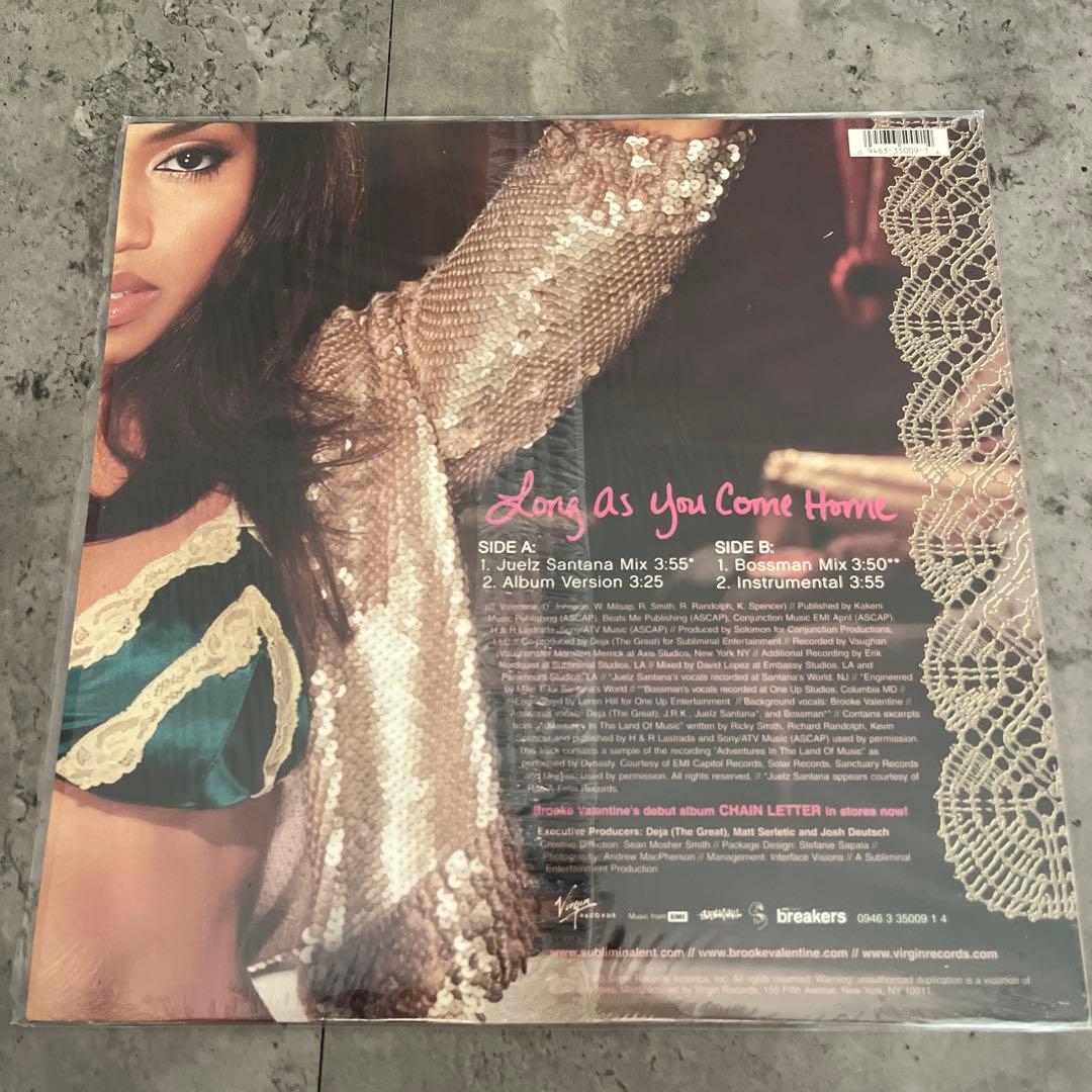Brooke Valentine - Long As You Come Home 12" Vinyl Single Hip Hop R&B