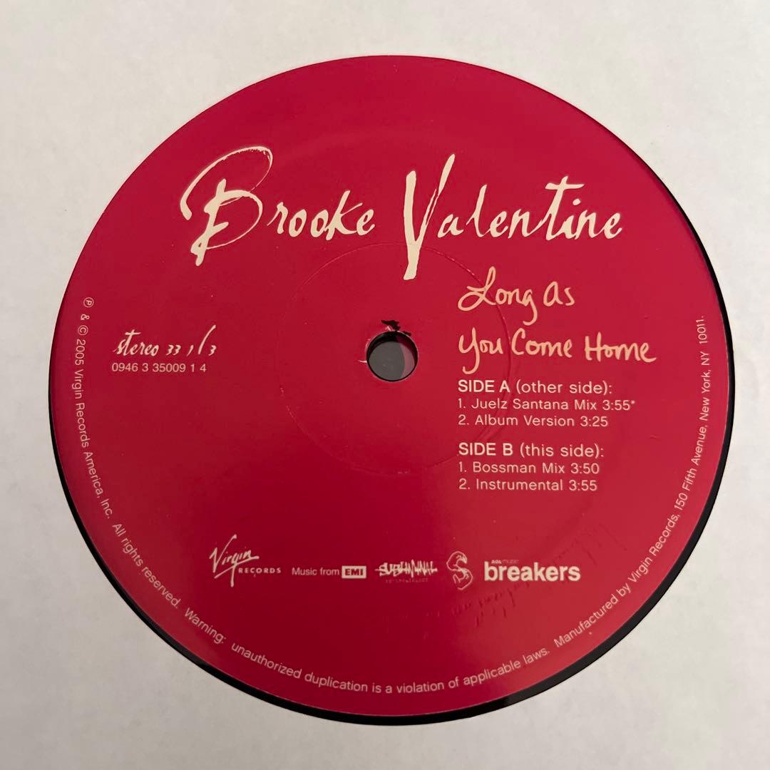 Brooke Valentine - Long As You Come Home 12" Vinyl Single Hip Hop R&B