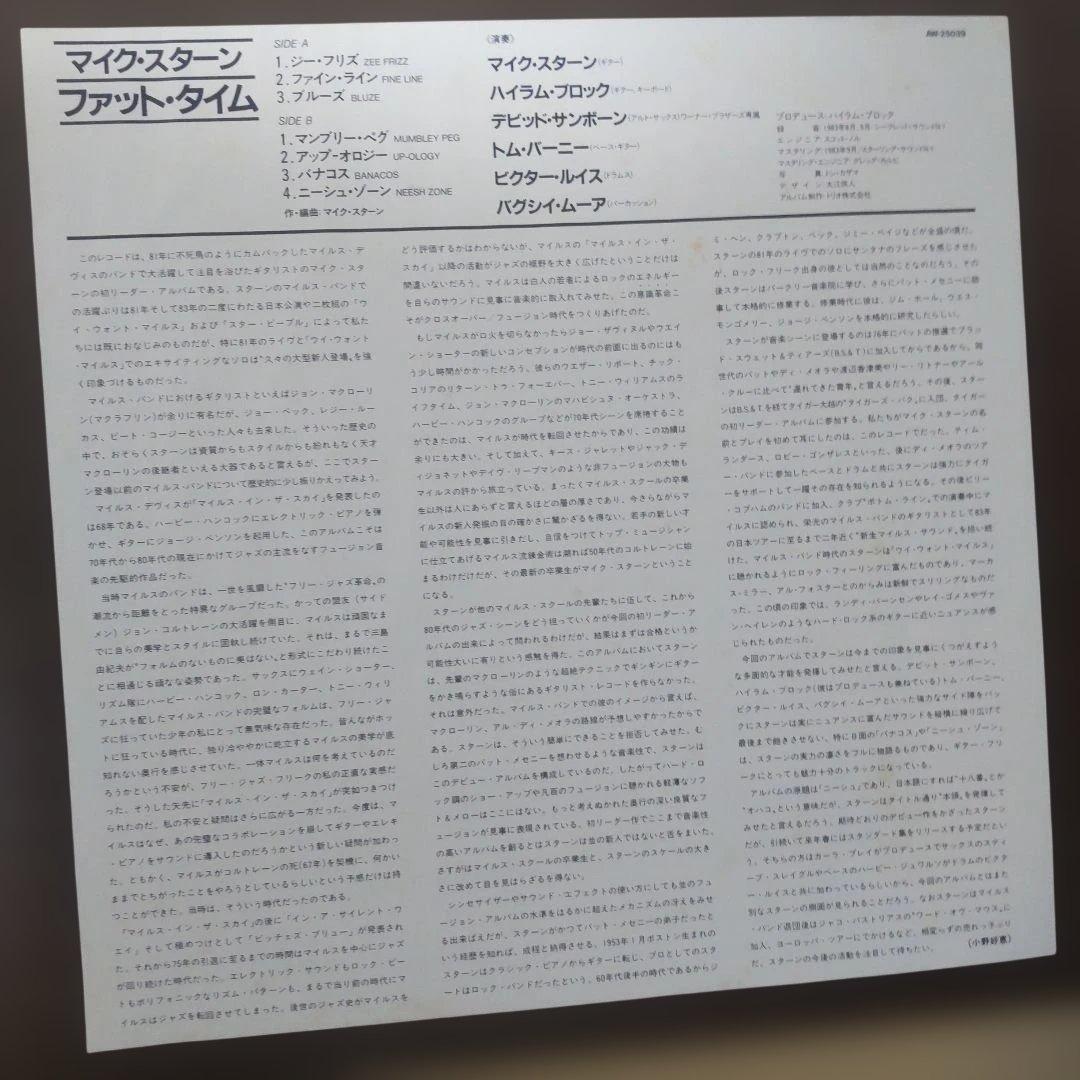 Mike Stern - Neesh - Japan Vinyl LP 1983 Jazz Fusion David Sanborn Hiram Bullock