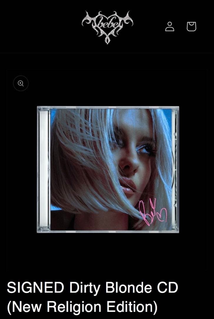 Bebe Rexha Dirty Blonde CD Religion Edition Signed Autographed Import