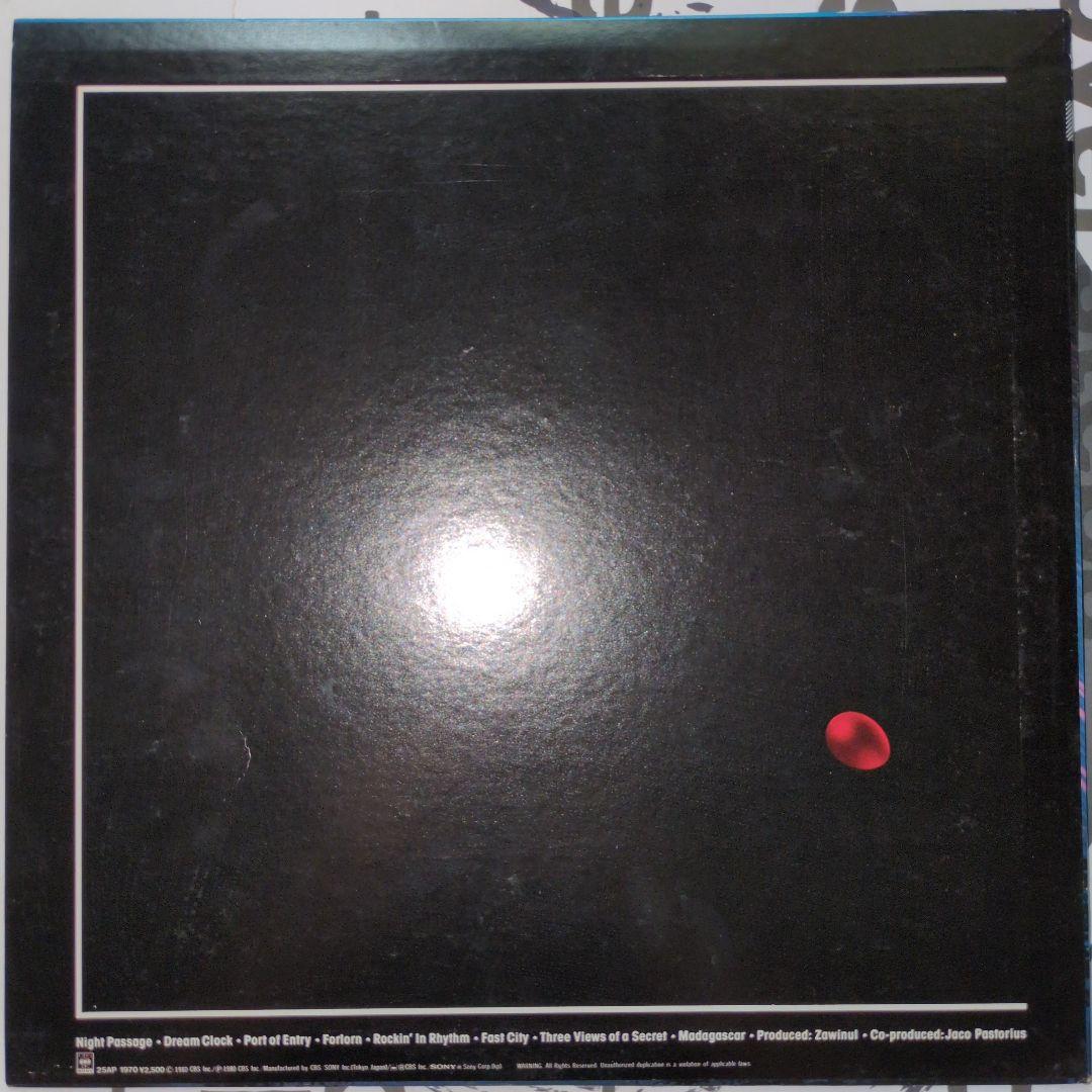 Weather Report - Night Passage Vinyl LP 1980 Japan Jazz Fusion CBS/Sony 25AP 197