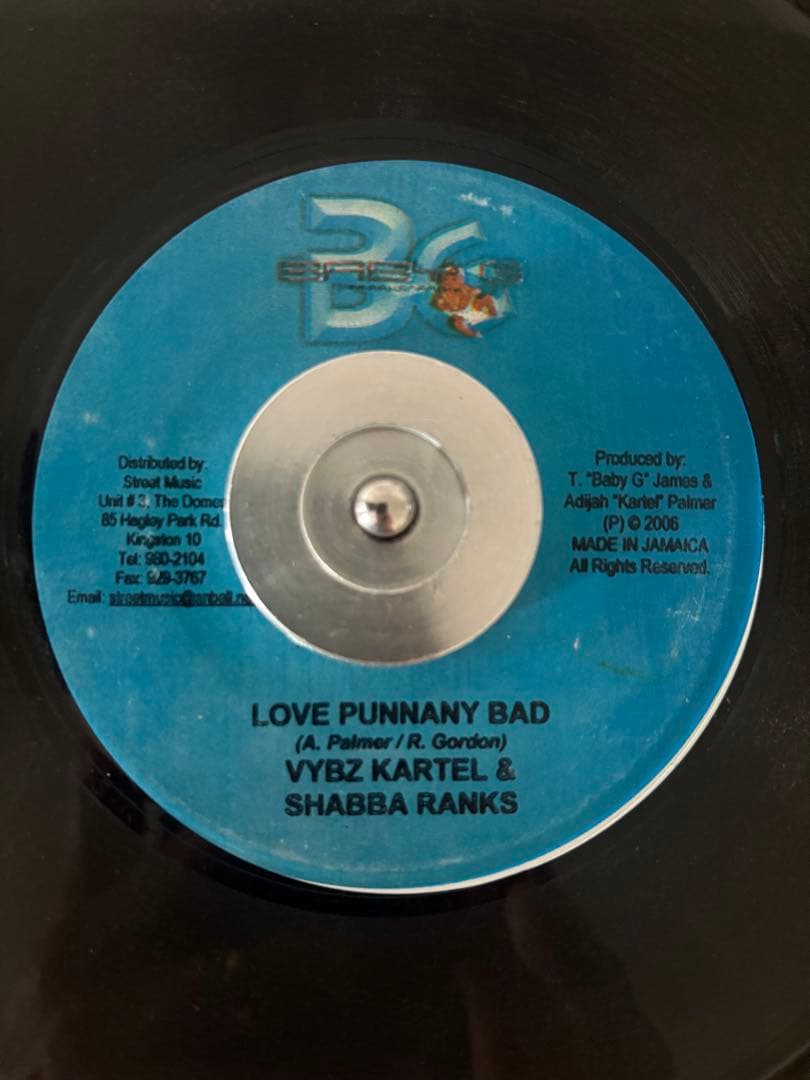 VYBZ Kartel & Shabba Ranks Love Punnany Bad Reggae 7" Vinyl Single Black Used | Japansoundstore