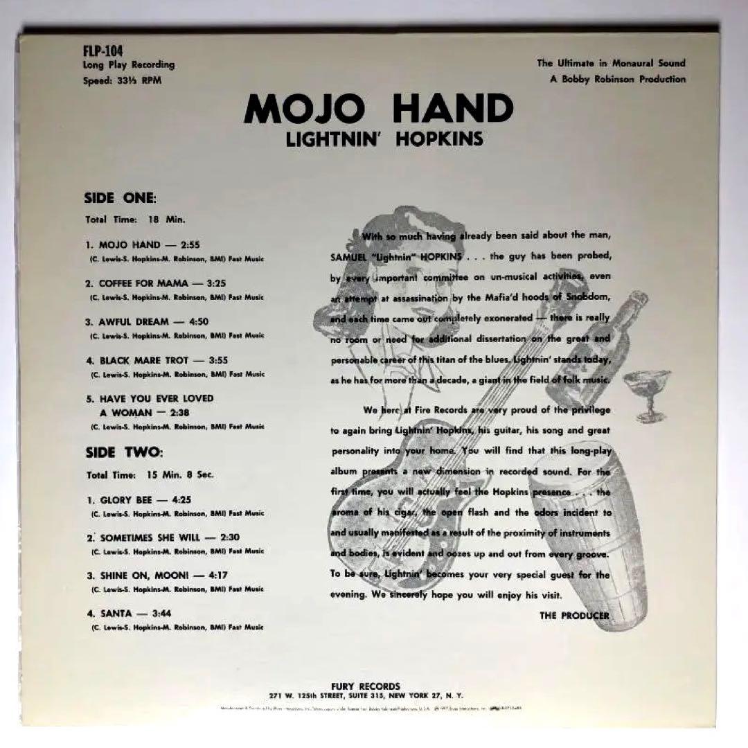 Lightnin' Hopkins – Mojo Hand LP 1983 Japan Reissue Texas Blues Vinyl Record